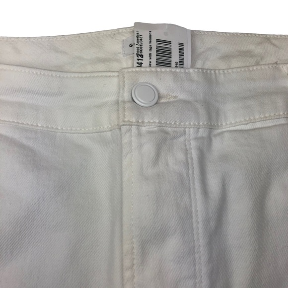 Good American Plus Size White Ripped Cut Off With High Low Hem - Picture 5 of 7